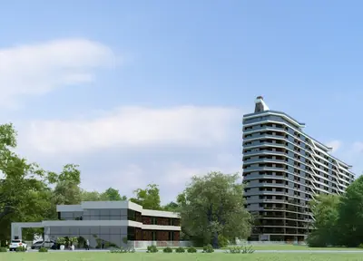 ЖК GreenWood вид со тороны Французского бульвара