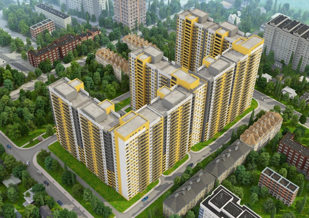 ЖК Михайловский городок сверху