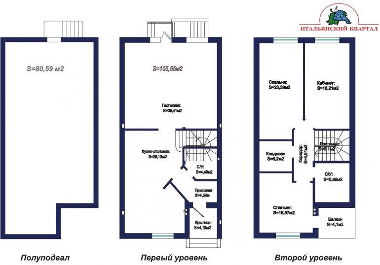Зеленый Мыс коттедж 155,55 m2