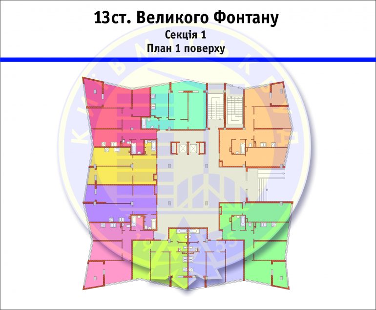 ЖК 3D 13 ст. Большого Фонтана планировка