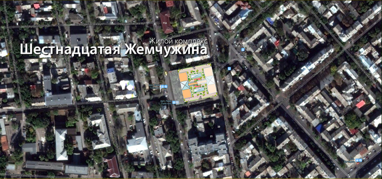 Кадорр, 16 и 17 Жемчужины, на карте Одессы