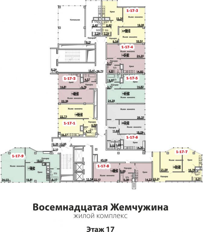Кадорр, 18 Жемчужина, Планировка этаж 17