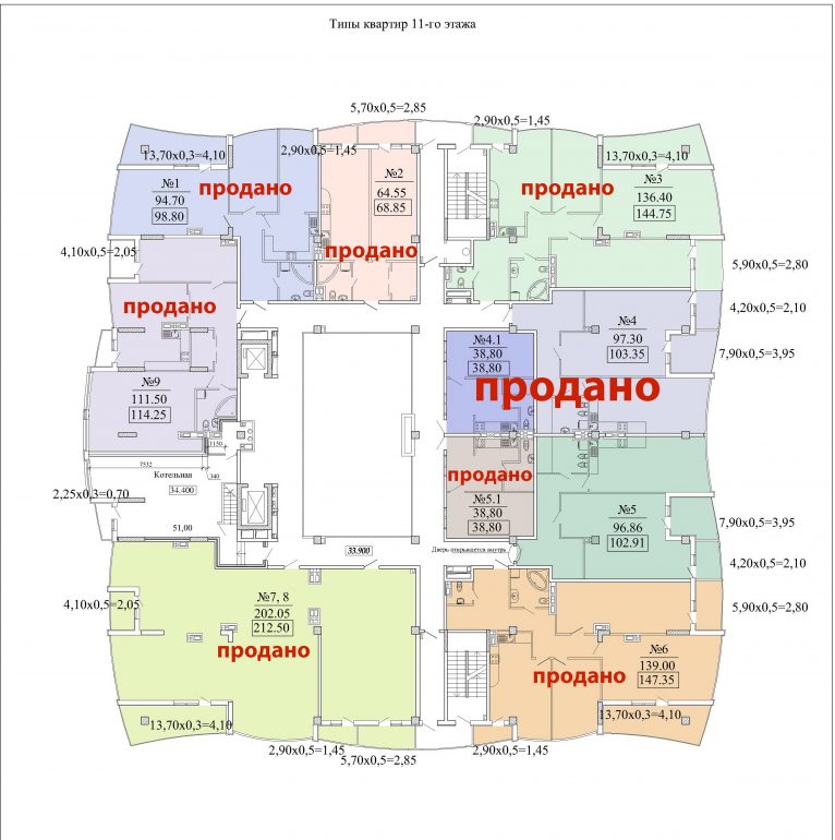 ЖК Санторини Гефест Фонтан план этажа