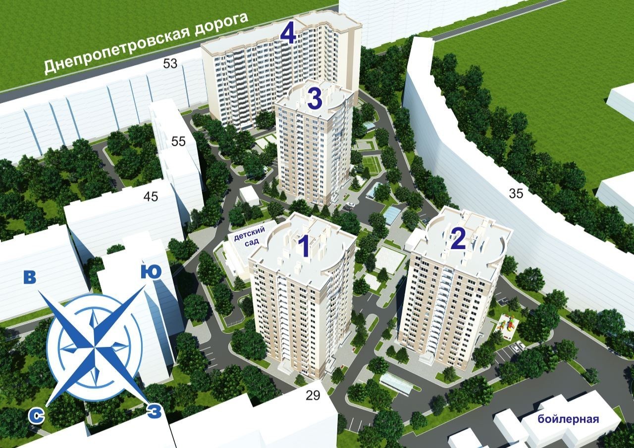 ЖК Sun City (Сан Сити) Новостройка в Одессе Котовского Генплан