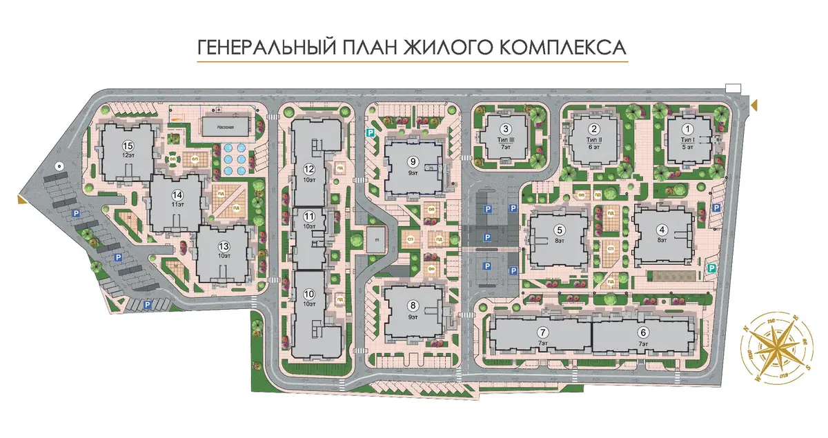 ЖК Золотая эра Дом №6 План застройки жилого комплекса