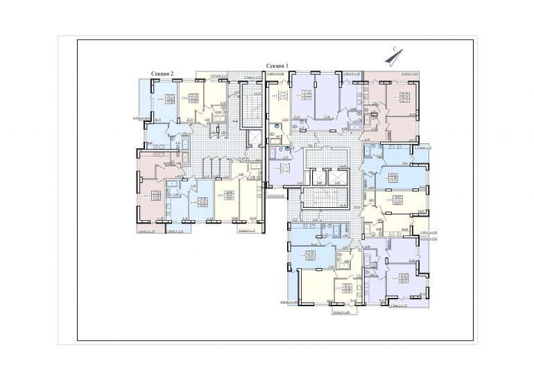 ЖК Платинум Резиденс Platinum Residence план типового этажа