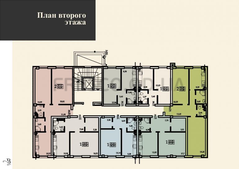 ЖК Вентимилья план 2-го этажа