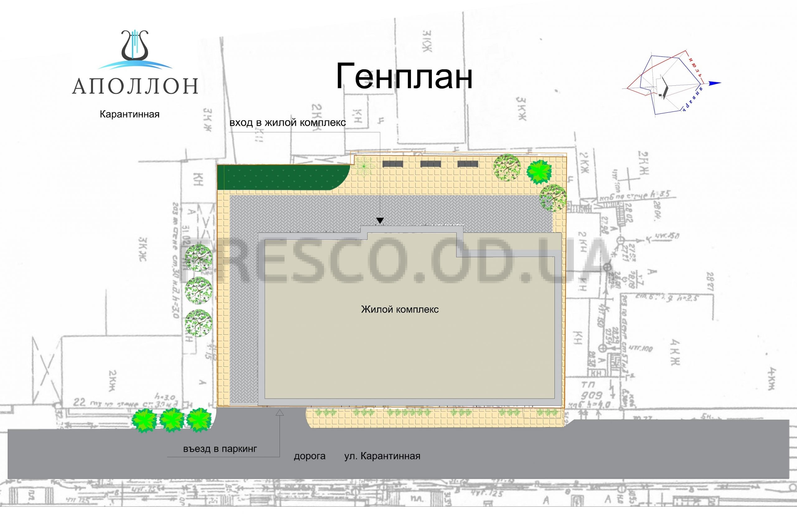 КД Аполлон на Карантинной генплан