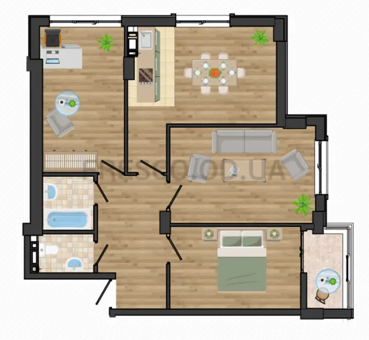 3-room apartment · 79.0 m² · Golden Era
