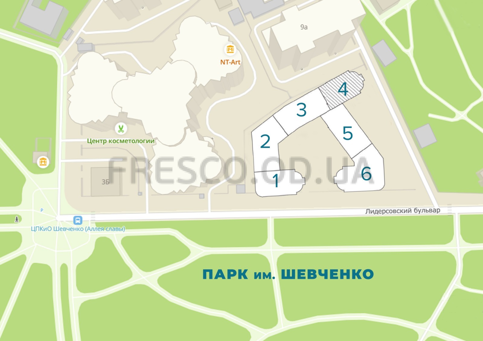 ЖК Лидерсовский план озеленения