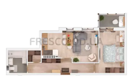 1-room apartment · 48.87 m² · Mariinsky