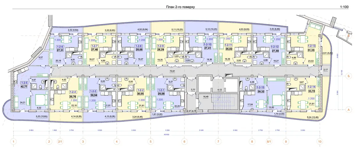 Unity Towers S1 План 2 этажа