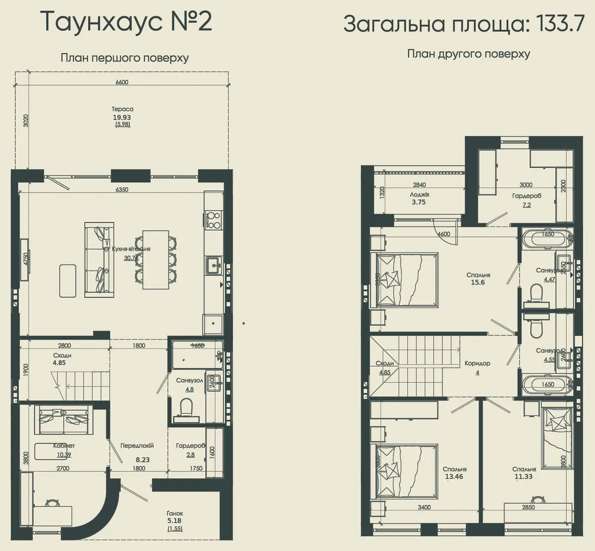 Таунхаус · 133.72 м² · One Club Village