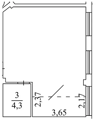 Однокомнатная · 42.0 м² · ЖК Кристал Люкс