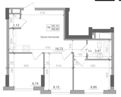 Three-bedroom · 51.47 m² · ArtVille