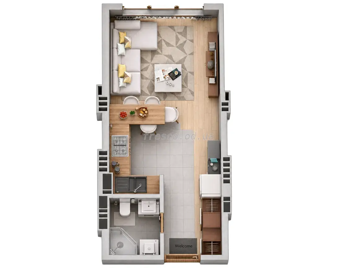 Studio · 25.12 m² · Mariinsky