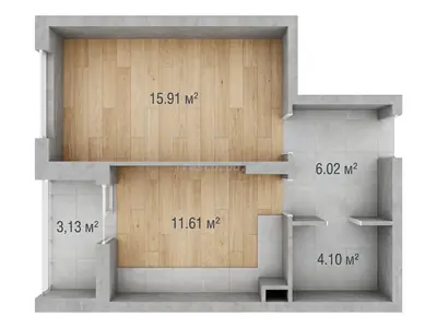 Однокомнатная · 41.58 м² · ЖК Одесские традиции на Глушко