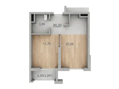 Однокомнатная · 39.3 м² · ЖК Таировские сады
