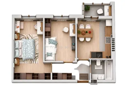 Двухкомнатная · 49.61 м² · ЖК Мариинский