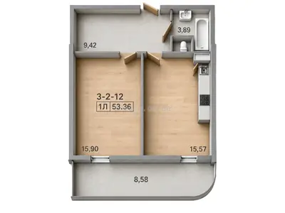 One-bedroom · 0.0 m² · 69 Pearl