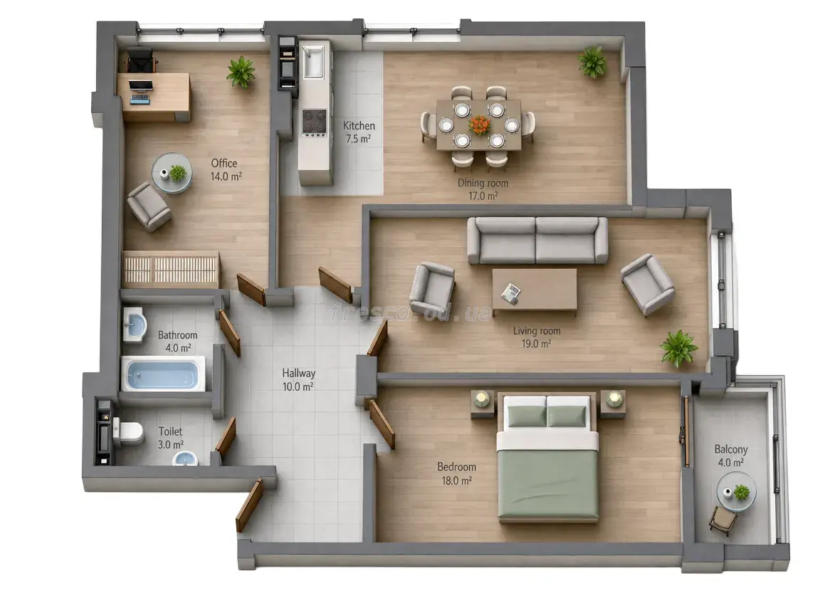 3-room apartment · 79.0 m² · Golden Era