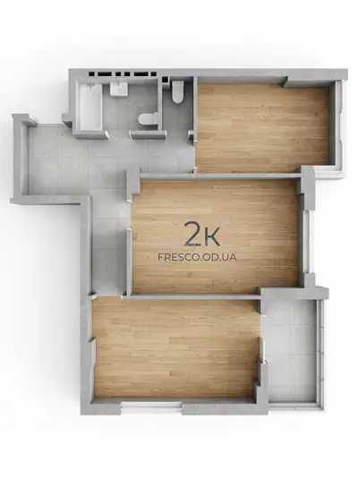 Двухкомнатная · 67.4 м² · ЖК Золотая Эра