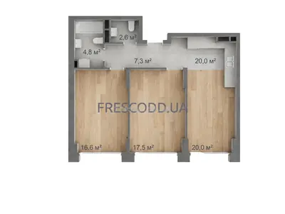 Двухкомнатная · 68.73 м² · ЖК Авторский район