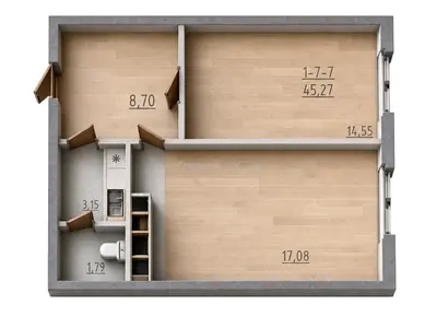 Офис · 47.13 м² · БЦ Kadorr city