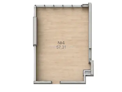 Офис · 57.31 м² · БЦ Платон