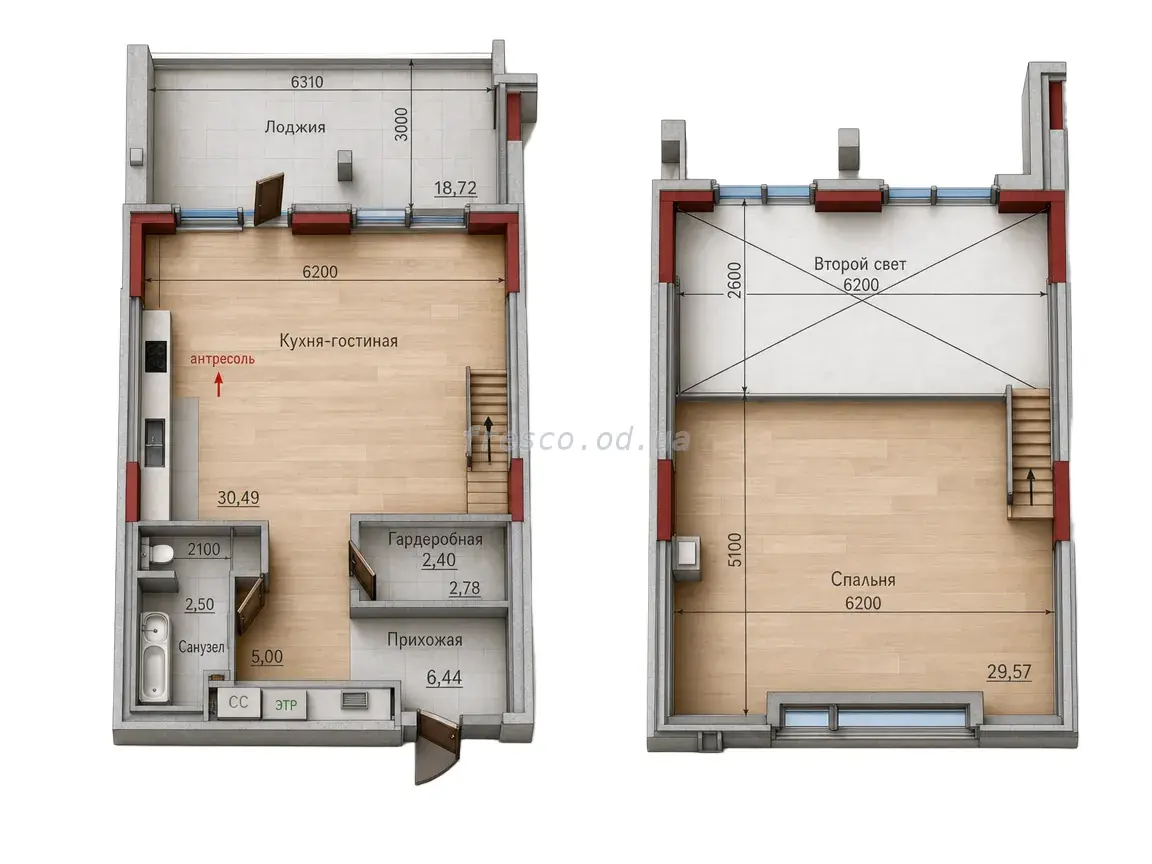 1-room apartments · 75.1 m² · Prostanstvo (Dachnaya)