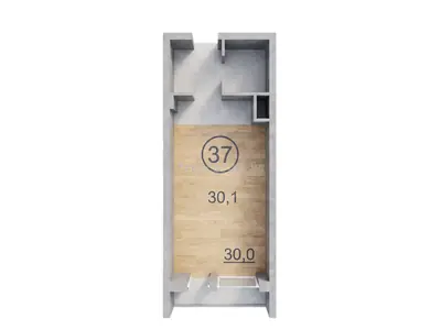Студия · 30.1 м² · дом Salve (дом Сальве)