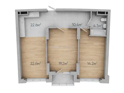 Двухкомнатная · 71.45 м² · ЖК Авторский район