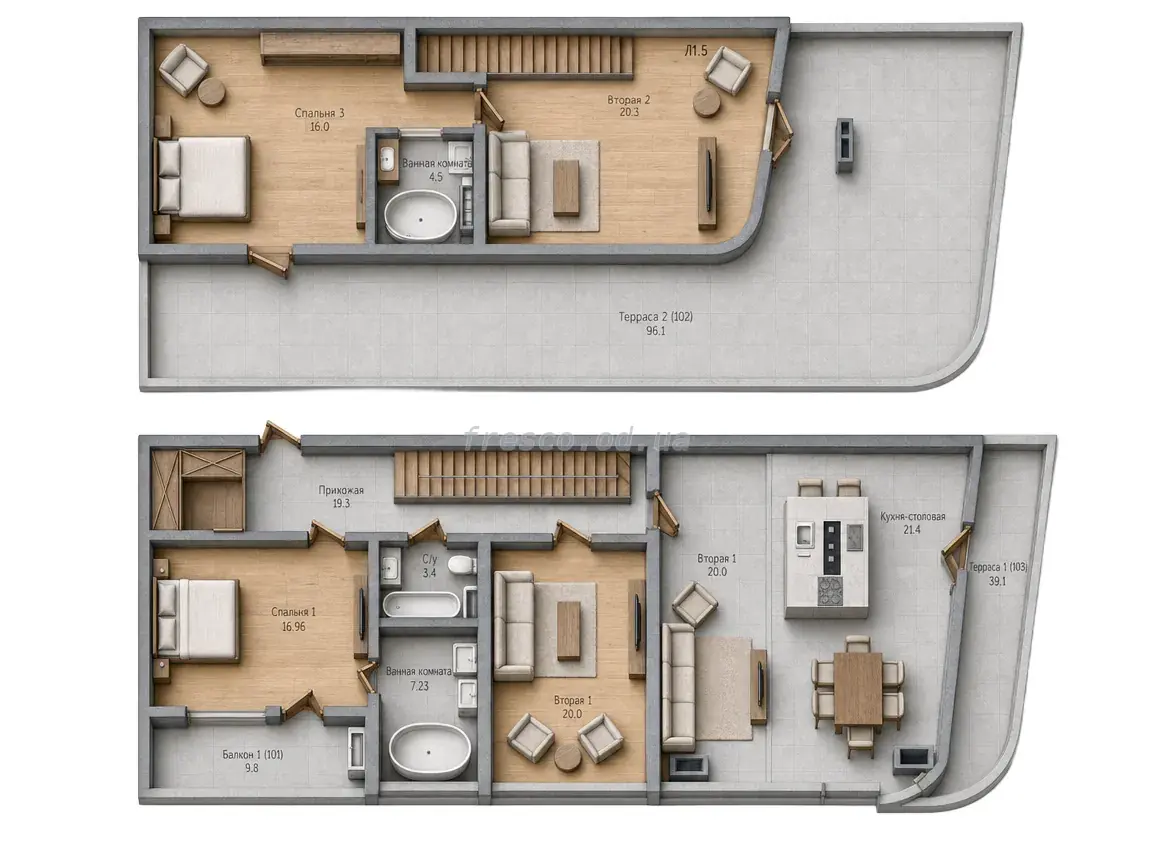 4-room apartments · 193.5 m² · Kandinsky Residence