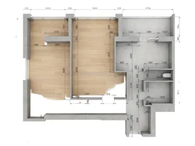 Двухкомнатная · 75.5 м² · ЖК Клубный 7
