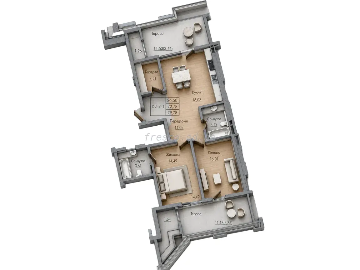 2-room apartment · 103.36 m² · Konsul