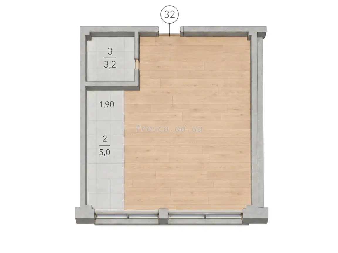 Studio · 29.5 m² · Crystal Lux