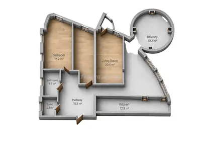 Четырёхкомнатная · 188.7 м² · Морская симфония