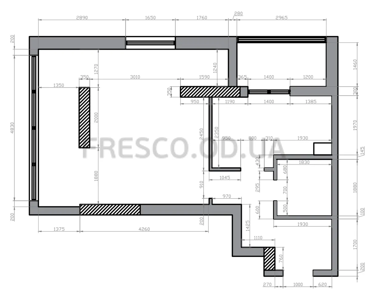 1-room apartment · 53.4 m² · Clubny 7