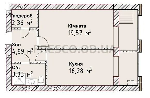 Однокомнатная квартира · ЖК Чайка Люкс