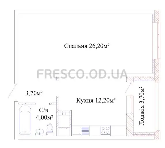 Однокомнатная квартира · ЖК Sky City