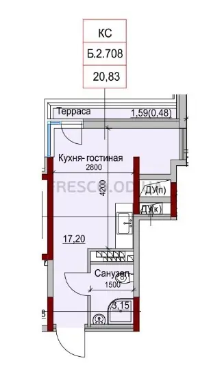 Апартамент-студия · Пространство на Дачной