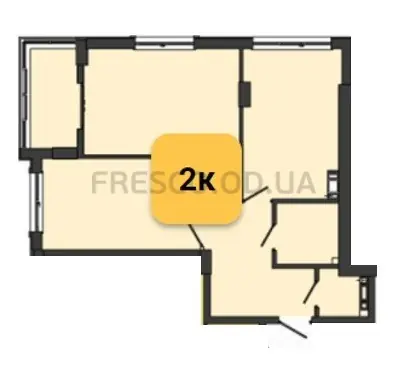 2-room apartment · 64.6 m² · Golden Era