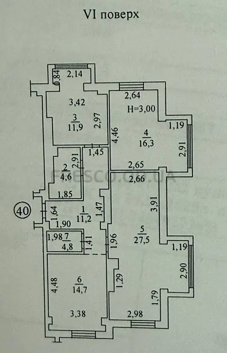 3-room apartment · 91.0 m² · Sokol