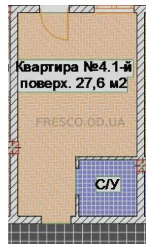 Студия · 27.0 м² · ЖК Брусника