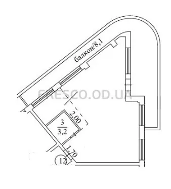 2-room apartment · 57.8 m² · Crystal Lux
