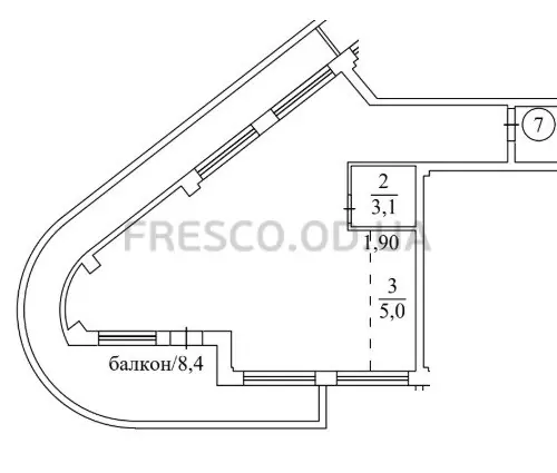 2-room apartment · 64.6 m² · Crystal Lux
