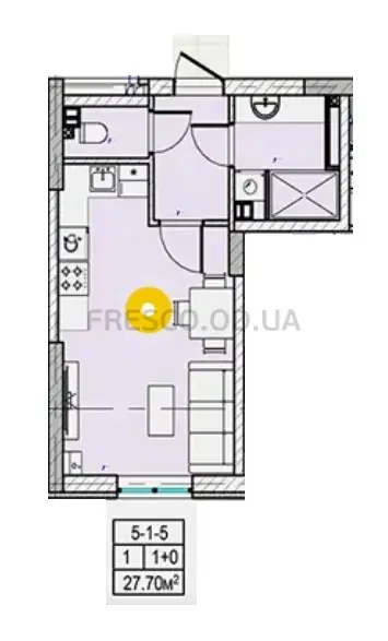 Studio · 27.7 m² · Golden City