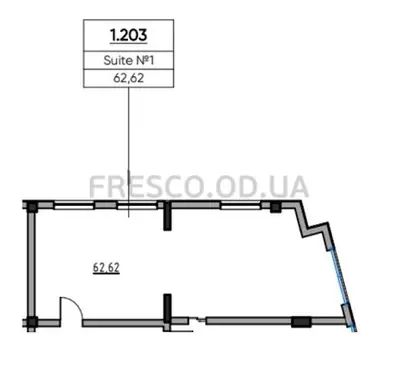 Двухкомнатная · 60.98 м² · MIY by Five Forces
