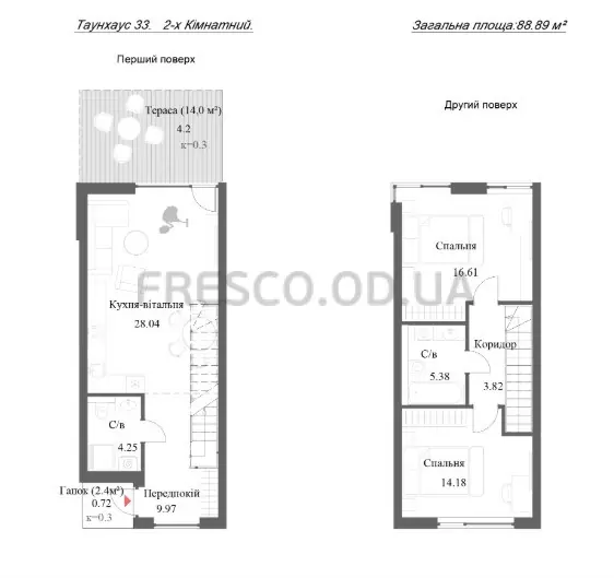 Townhouse · 88.89 m² · ArtPark Townhouses