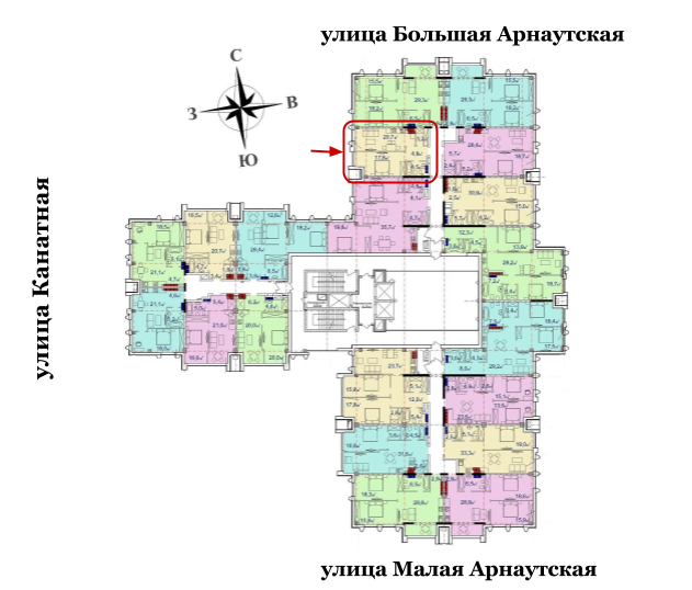 54,3 кв.м Башта Чкалов однокімнатна площа розташування На поверсі 